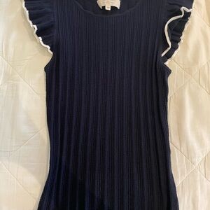 Suzanne ruffle sleeves sweater knit top